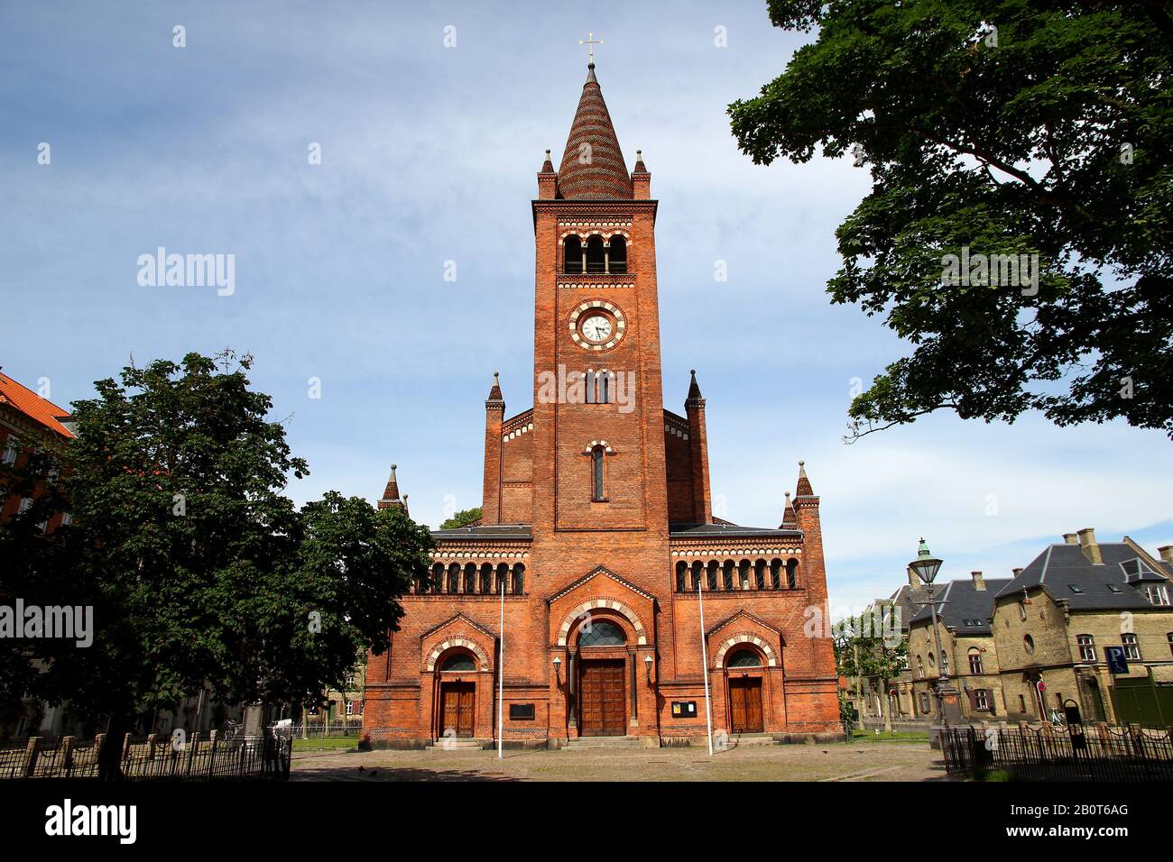 Iglesia en la ciudad de Copenhague, Dinamarca Foto de stock
