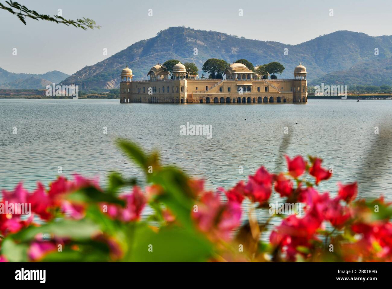 Jal Mahal Palacio Dentro Del Lago Man Sagar, Jaipur, Rajasthan, India Foto de stock