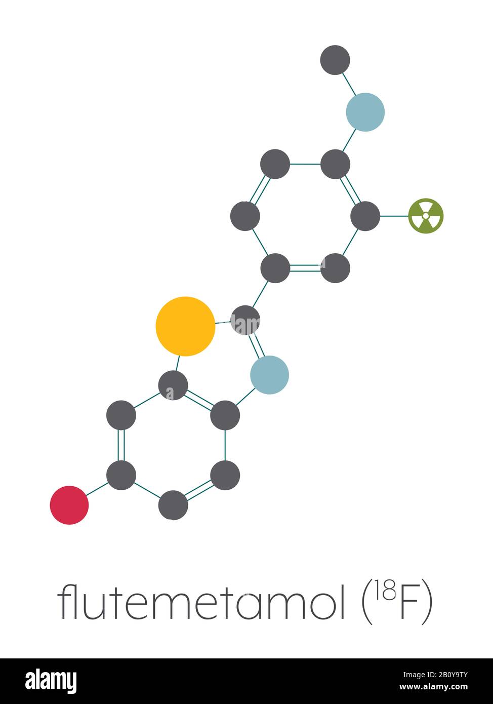 Flutemetamol 18F molécula trazadora PET, ilustración Fotografía de stock -  Alamy