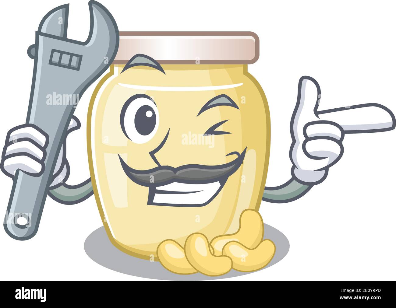 Diseño de dibujos animados de manteca de anacardos Smart Mechanic
