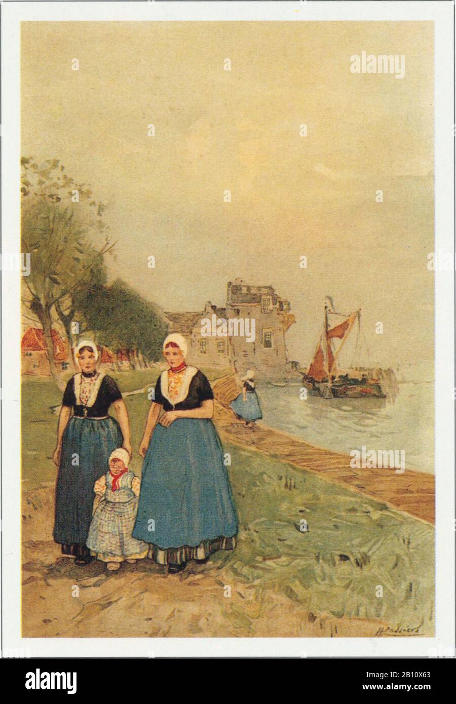 Zeeland a - Ilustración de Henri Caux (1858 - 1944) Foto de stock