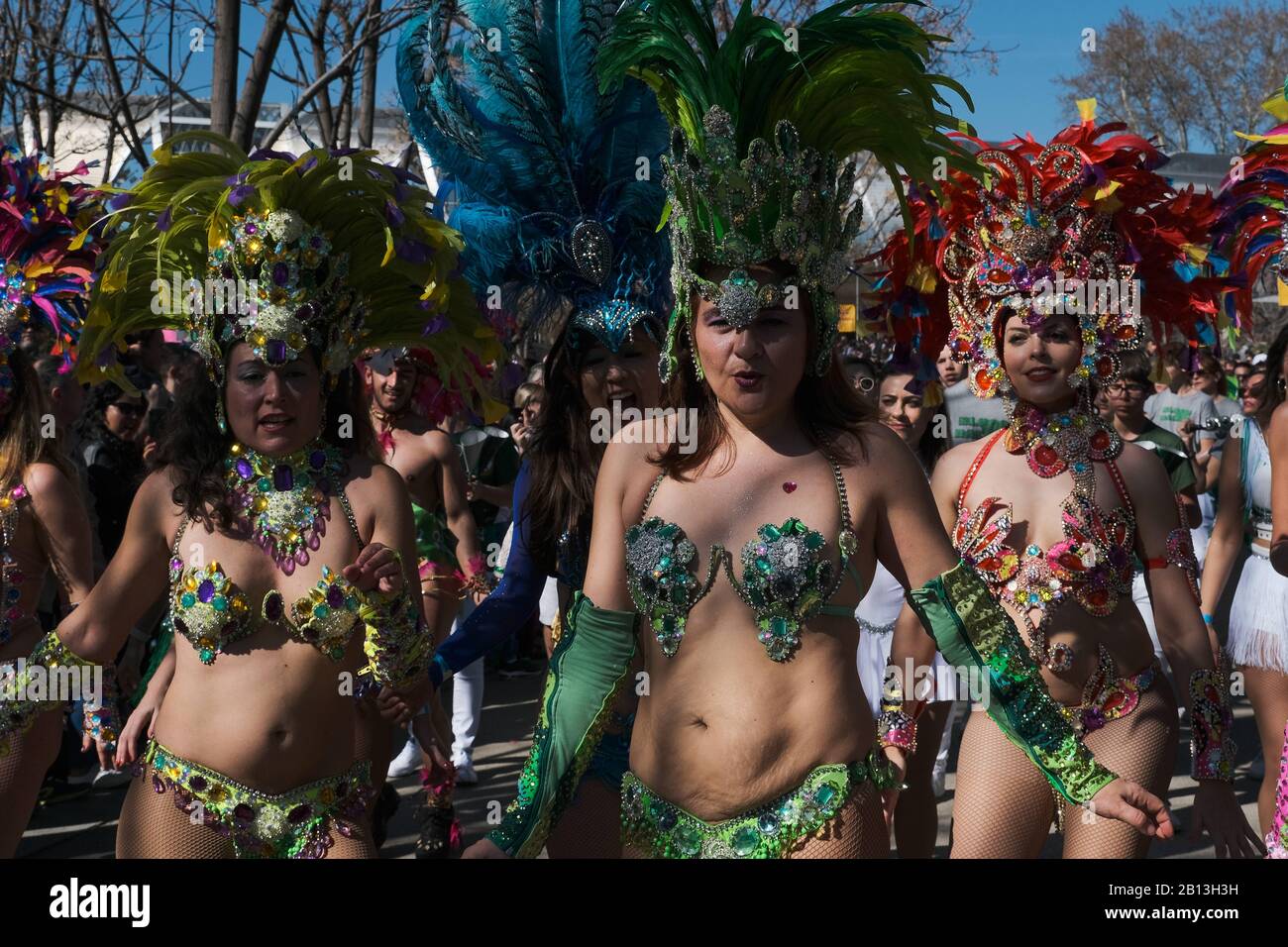 Madrid, España. 22 de febrero de 2020. Durante el Desfile de Carnaval en Madrid el sábado 22 de febrero de 2020. Crédito: CORDON PRESS/Alamy Live News Foto de stock