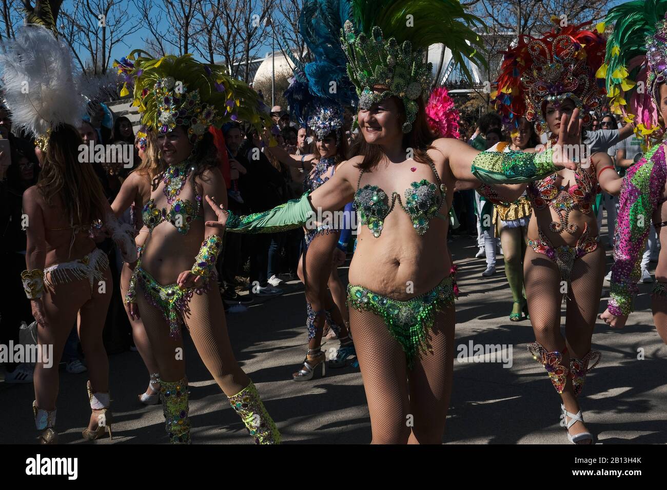 Madrid, España. 22 de febrero de 2020. Durante el Desfile de Carnaval en Madrid el sábado 22 de febrero de 2020. Crédito: CORDON PRESS/Alamy Live News Foto de stock