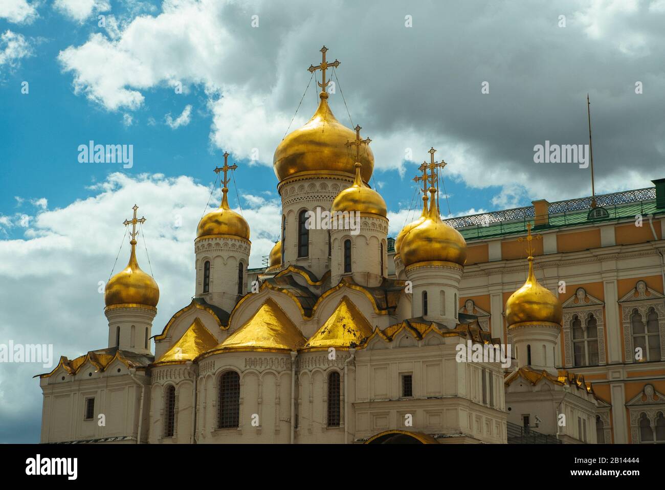 Catedral de la anunciación, el Kremlin en Moscú, Rusia Foto de stock