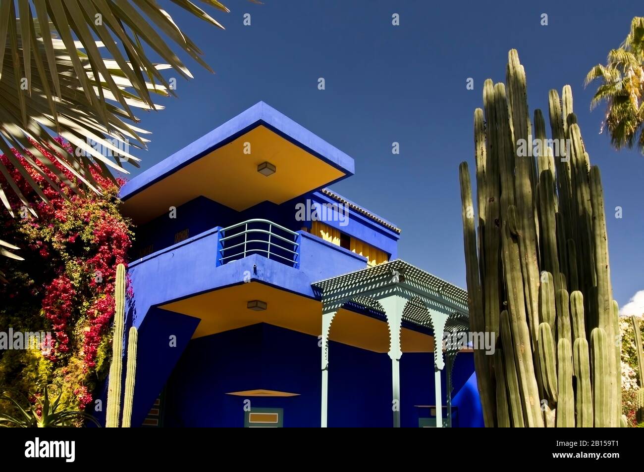 La Villa Azul, Jardin Majorelle, Marrakech. Foto de stock