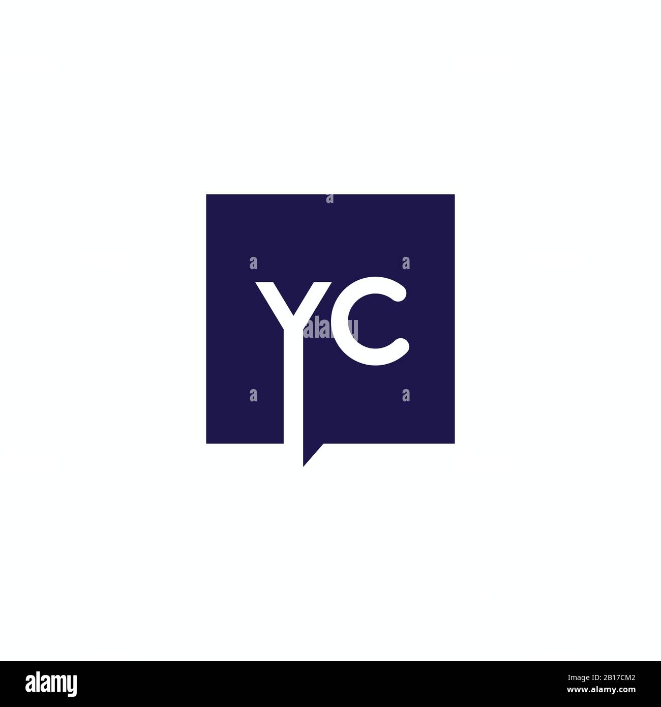 letra inicial yc o diseño vectorial del logotipo de cy Ilustración del Vector