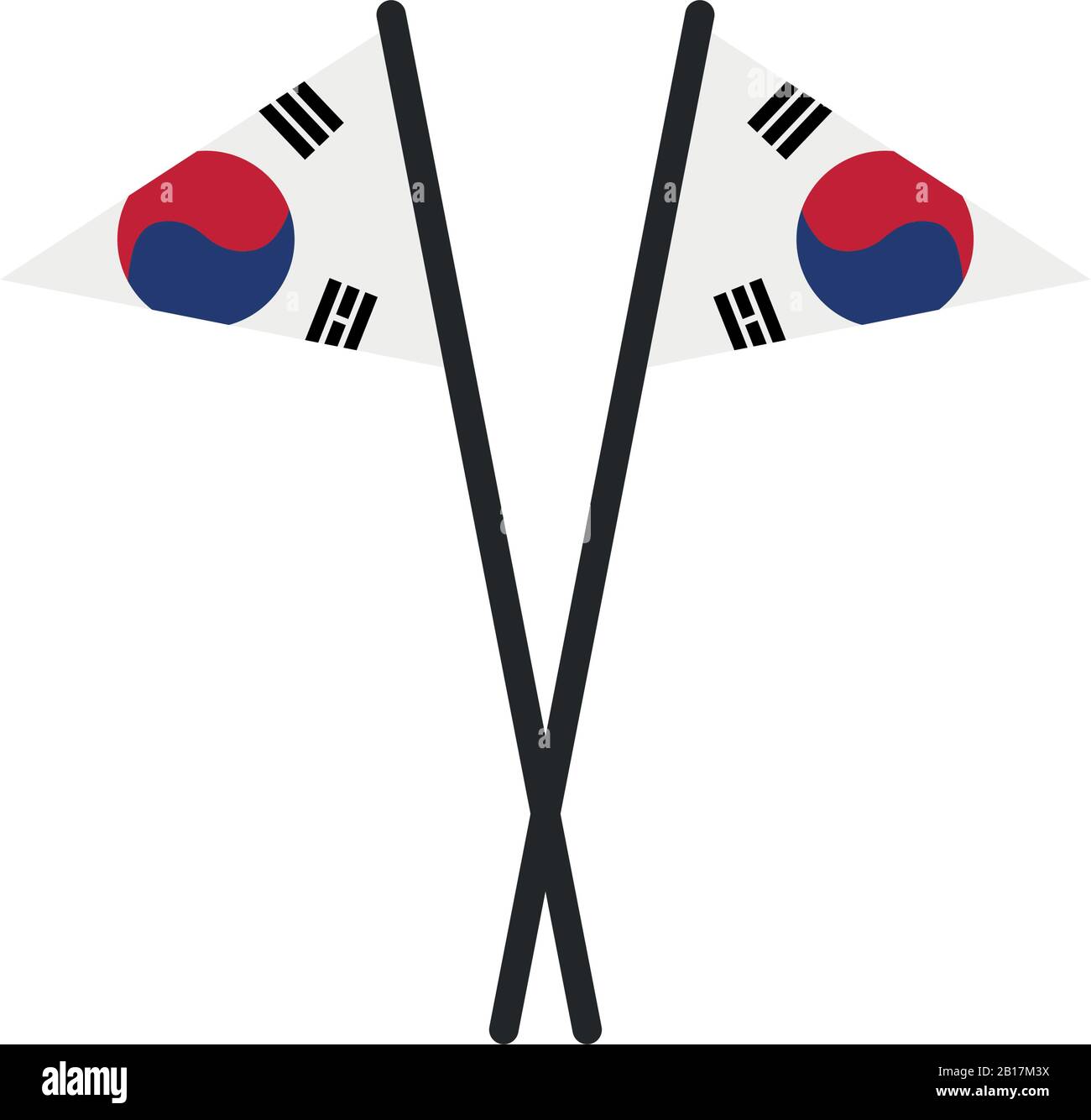 bandera de corea del sur ilustrada en vector sobre fondo blanco Imagen Vector de stock Alamy