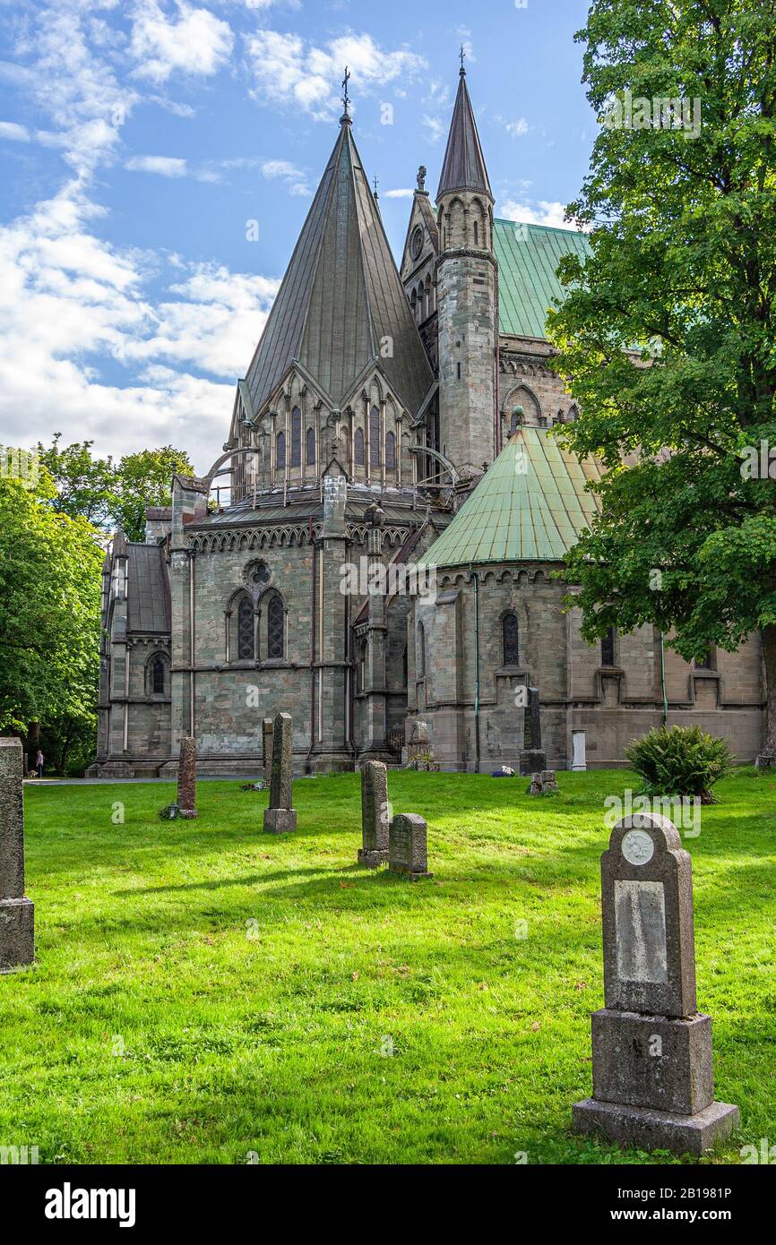 La Catedral de Nidaros, Trondheim Foto de stock
