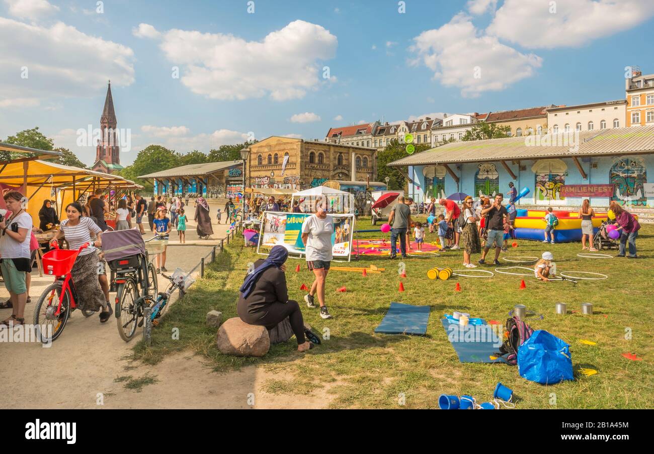 ´s festival infantil en el parque goerlitzer Foto de stock