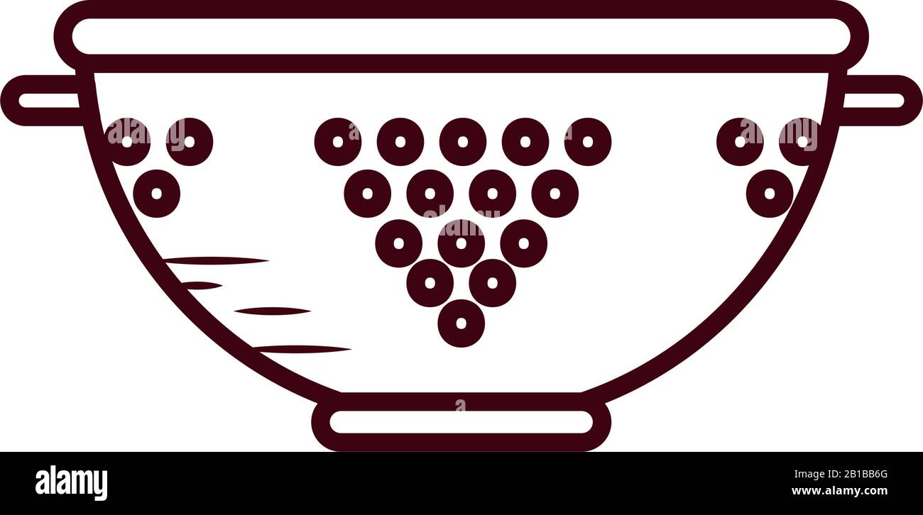 Estilo colander línea icono diseño, cocina cocina Comer comida
