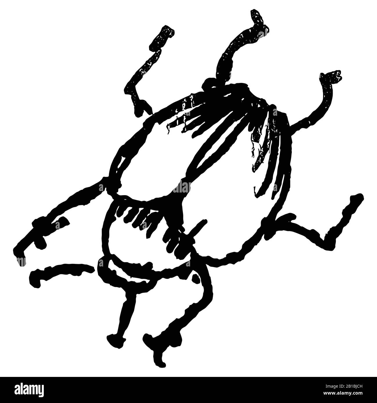 Lindo dibujo animado diminuta fruta escarabajo vector clipart. Insecto de la peste del jardín. Athropod fideos naive de insecto biológico alado. Tallarines de fauna silvestre Ilustración del Vector