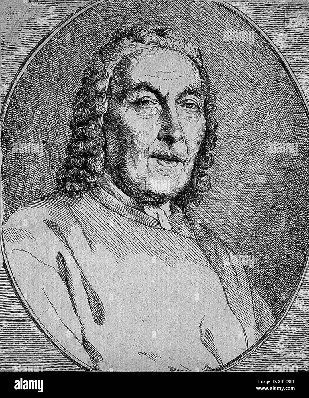 B. Morgagni (1682-1771) schwarz-weiss. Foto de stock