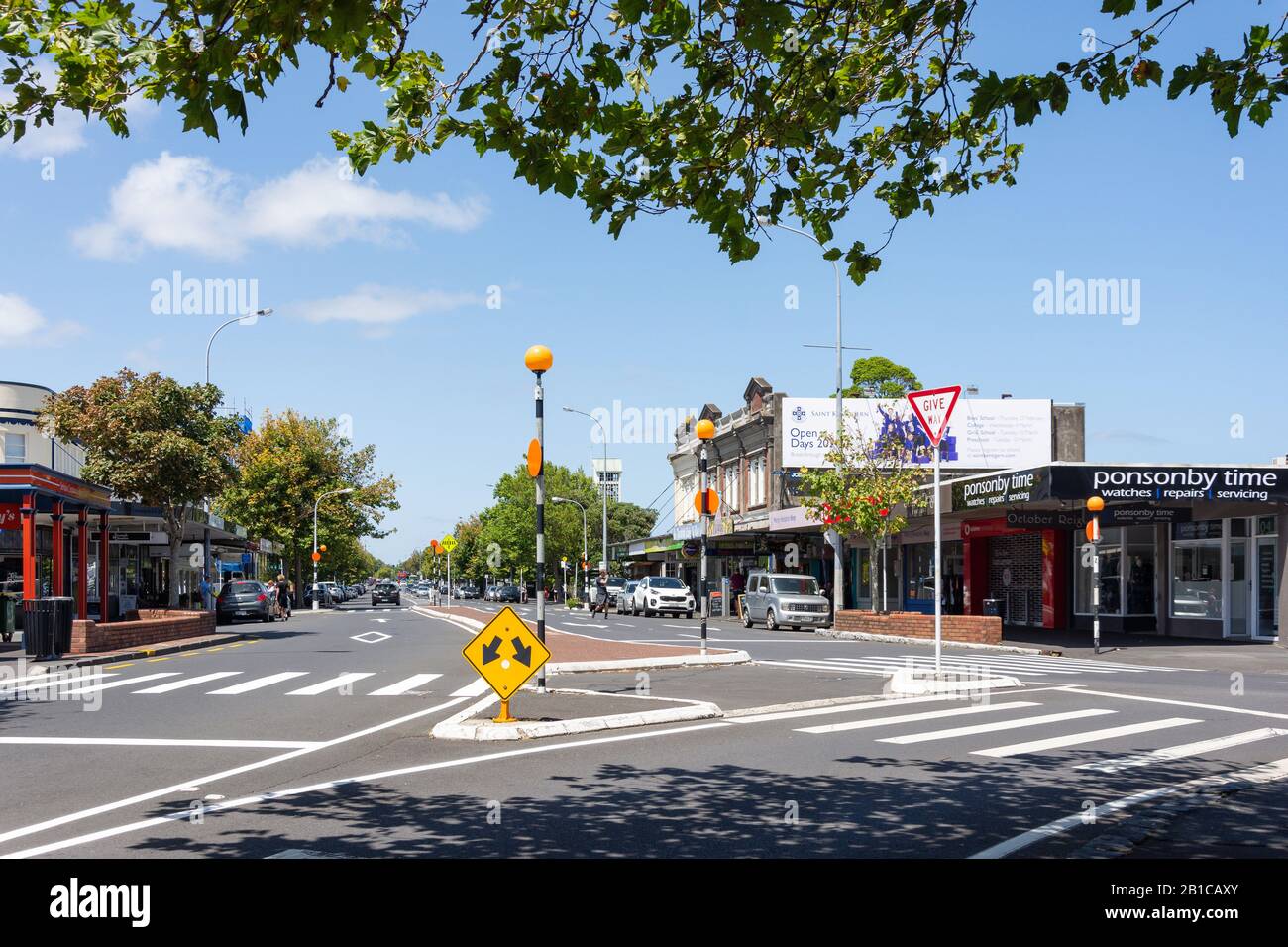 Ponsonby Road, Ponsonby, Auckland, Auckland Region, Nueva Zelanda Foto de stock