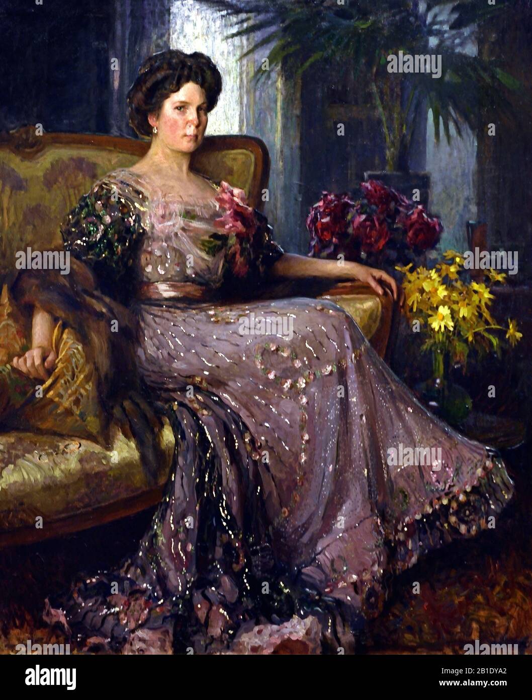 Retrato de Monontova 1908 por Nikolai Becker 1877 nacido en Rusia Retrato de la realeza rusa, Rusia, Federación Rusa, Foto de stock