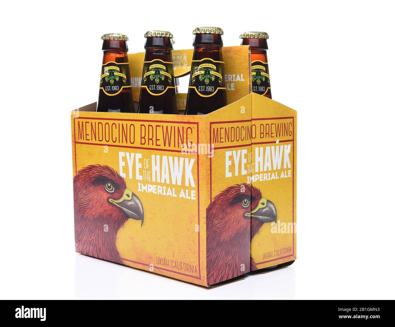 Irvine, CA - 30 DE SEPTIEMBRE de 2017: Ojo del Hawk Imperial Ale. De La Compañía Mendocino Brewing, En Ukiah, California. Foto de stock