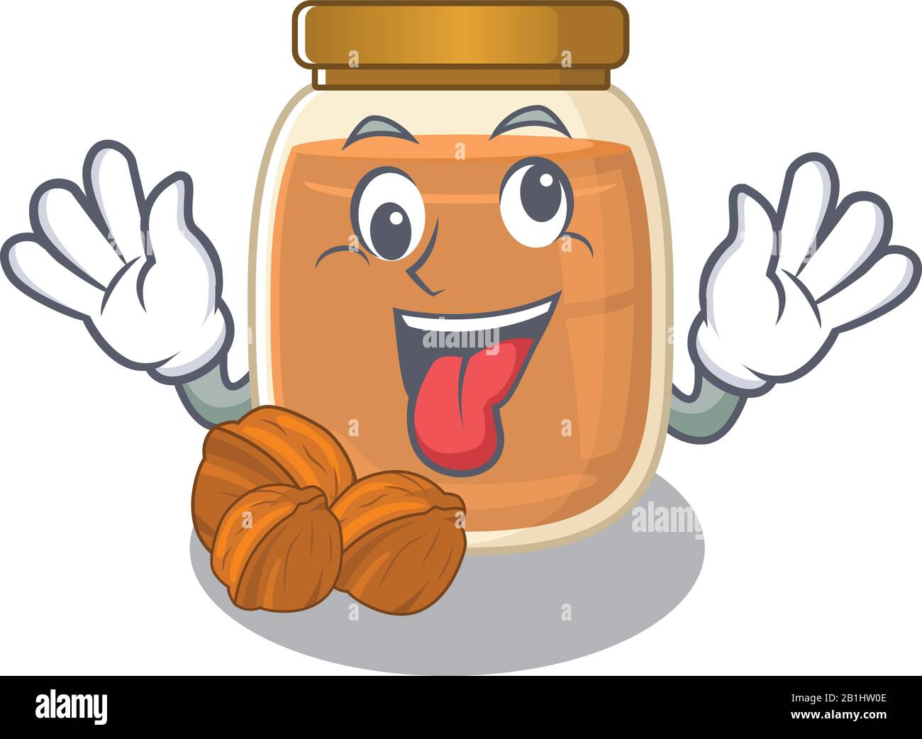 Manteca de nogal cute con un personaje de dibujos animados con una cara loca Imagen Vector de stock - Alamy Manteca de nogal cute con un personaje de dibujos animados con una cara loca Imagen Vector de stock - Alamy