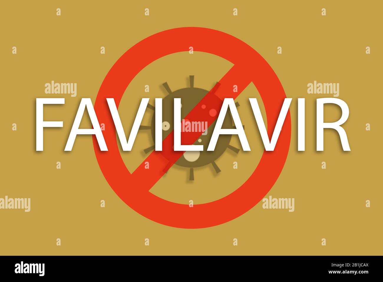 Primer medicamento antiviral Favilavir contra COVID-19, Novel coronavirus o 2019-nCoV , Concepto de cuarentena coronavirus o lucha contra covid-19 Foto de stock