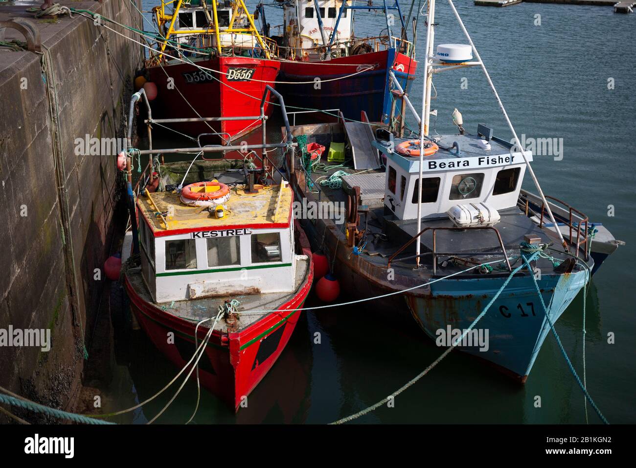 Industria pesquera irlandesa, Portmagee, Condado de Kerry, Irlanda Foto de stock