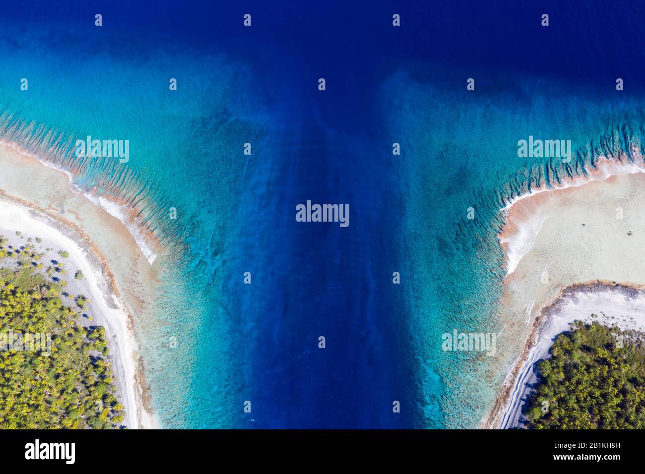 Puerto De Almonu Del Atolón De Apataki, Tuamotu Archipel, Polinesia Francesa Foto de stock