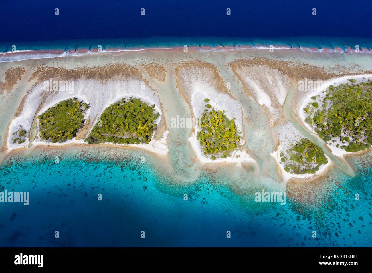 Impresiones Del Atolón Kauehi, Tuamotu Archipel, Polinesia Francesa Foto de stock