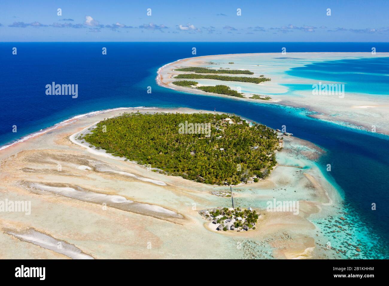 Puerto De Tetamanu Del Atolón De Fakarava, Tuamotu Archipel, Polinesia Francesa Foto de stock