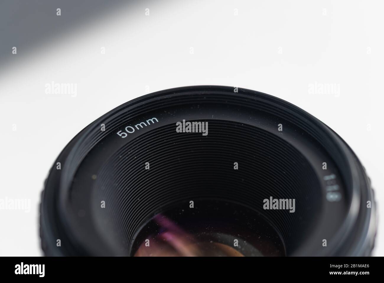 Imágenes detalladas de dos distancias focales antiguas para cámaras SLR digitales Foto de stock