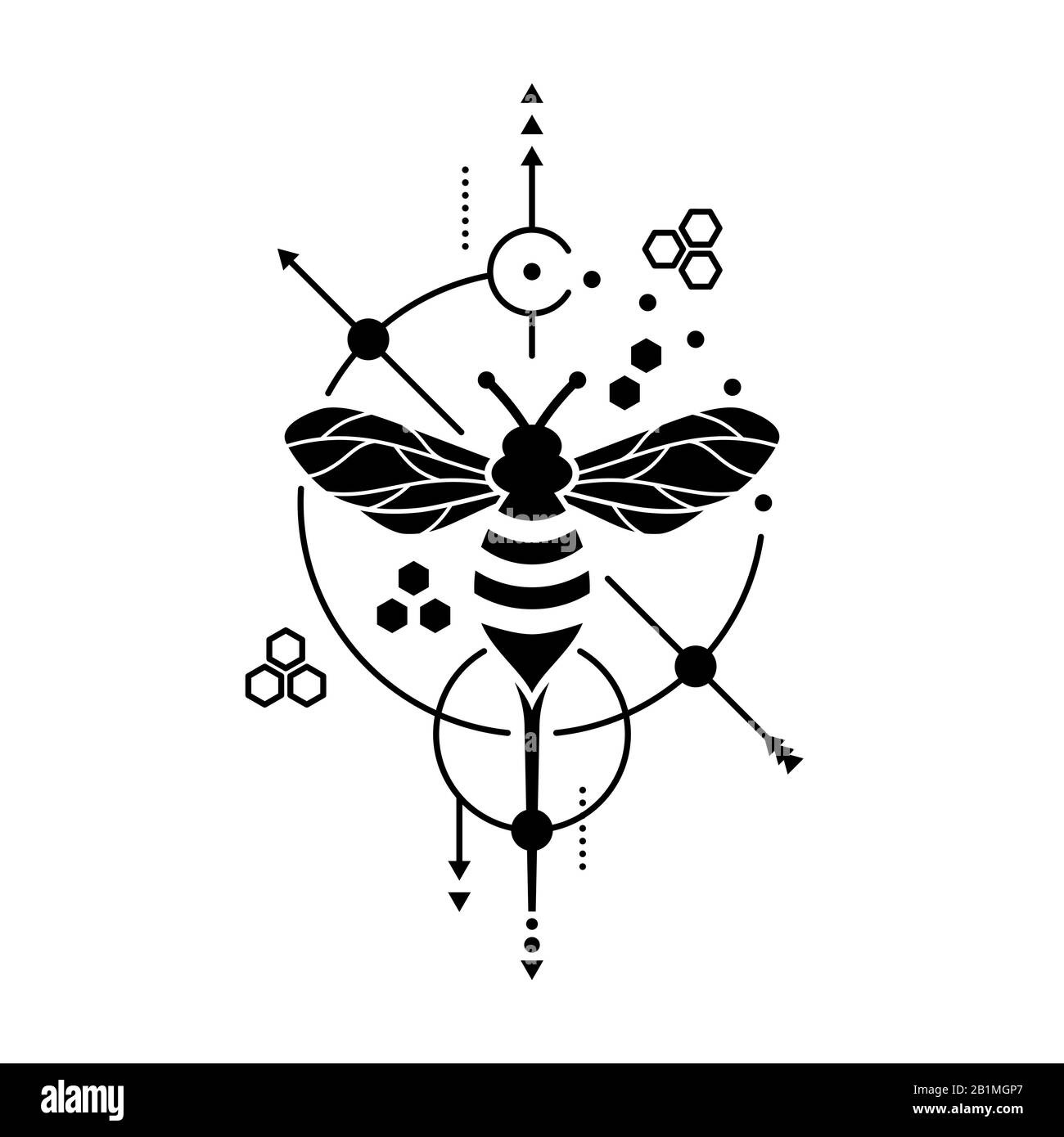 Tatuaje de abeja Imágenes vectoriales de stock - Alamy