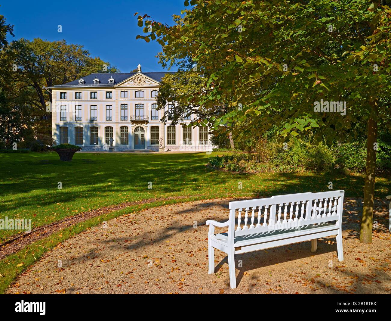 Palacio de Verano en el parque de Greiz, Turingia, Alemania Foto de stock