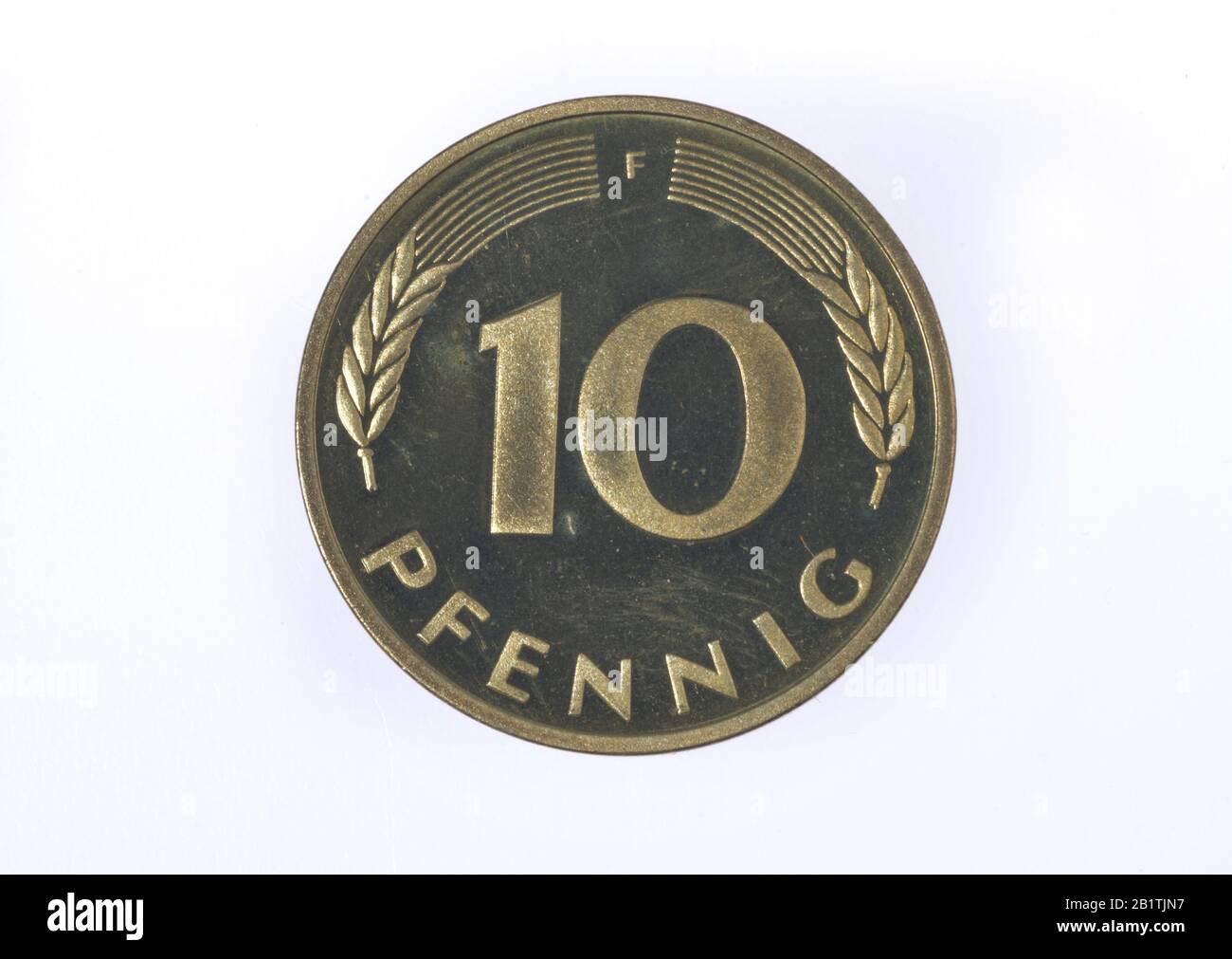 Geldmünze, 10 Pfennig, Bundesrepublik Deutschland Foto de stock