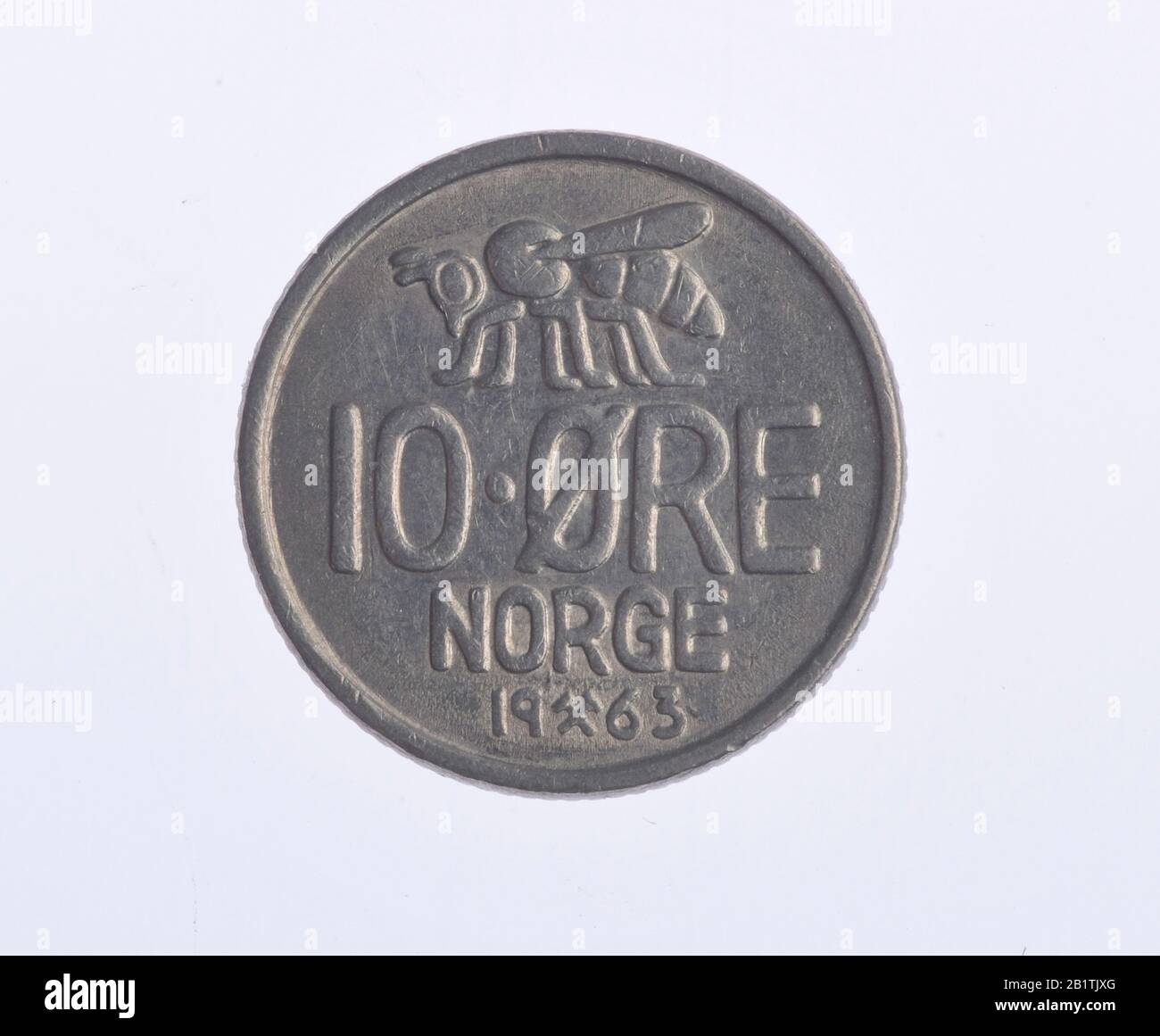 Geldmünze, 10 Öre, Dänemark Foto de stock