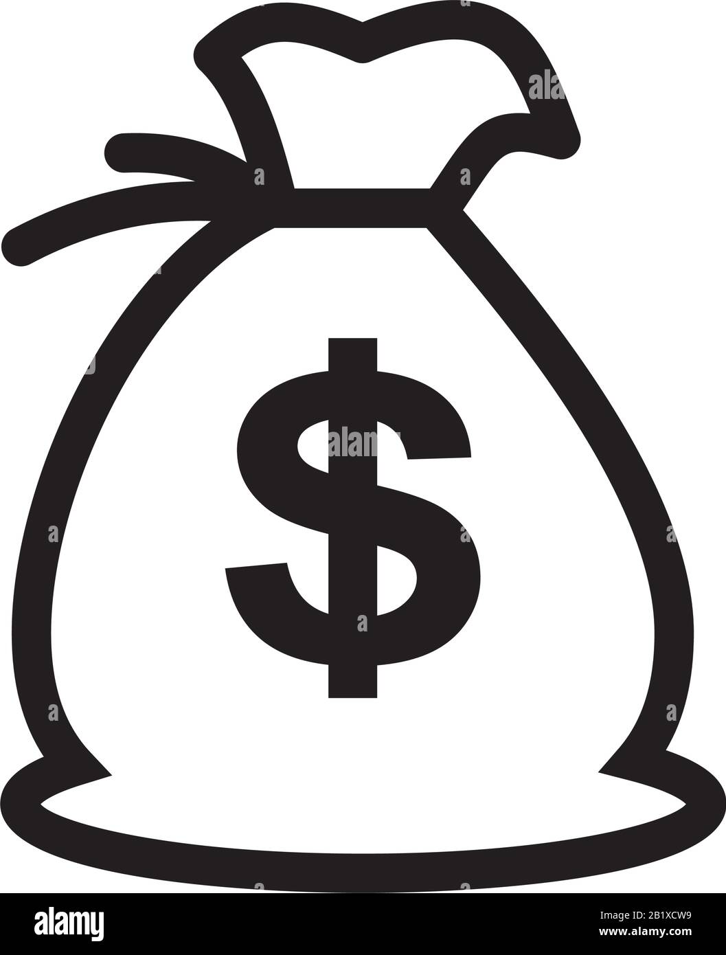Plantilla de icono de bolsa de dinero en color negro editable. Símbolo de  icono de bolsa de dinero ilustración vectorial plana para diseño gráfico y  web Imagen Vector de stock - Alamy