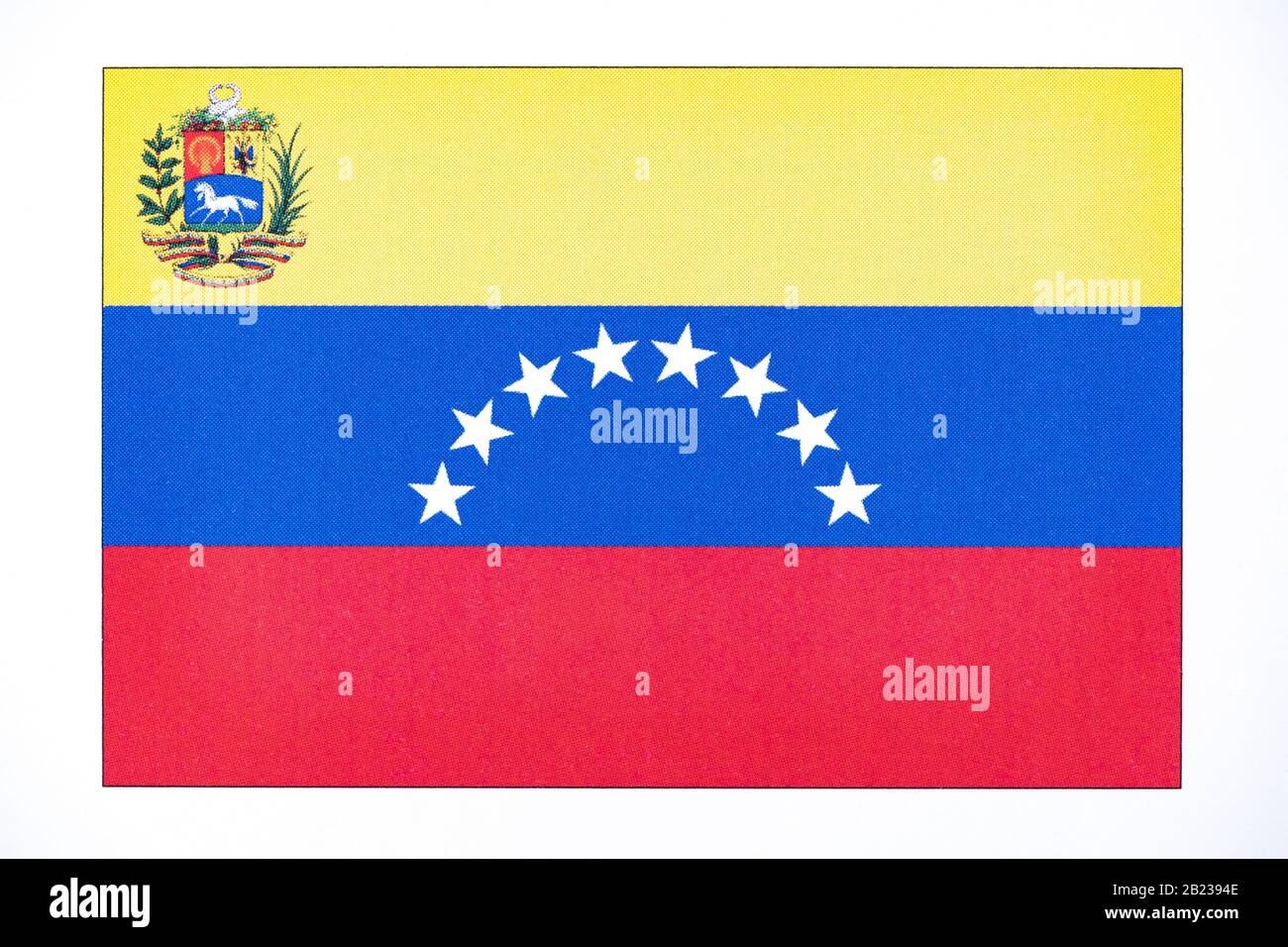 Bandera nacional de Venezuela. Foto de stock