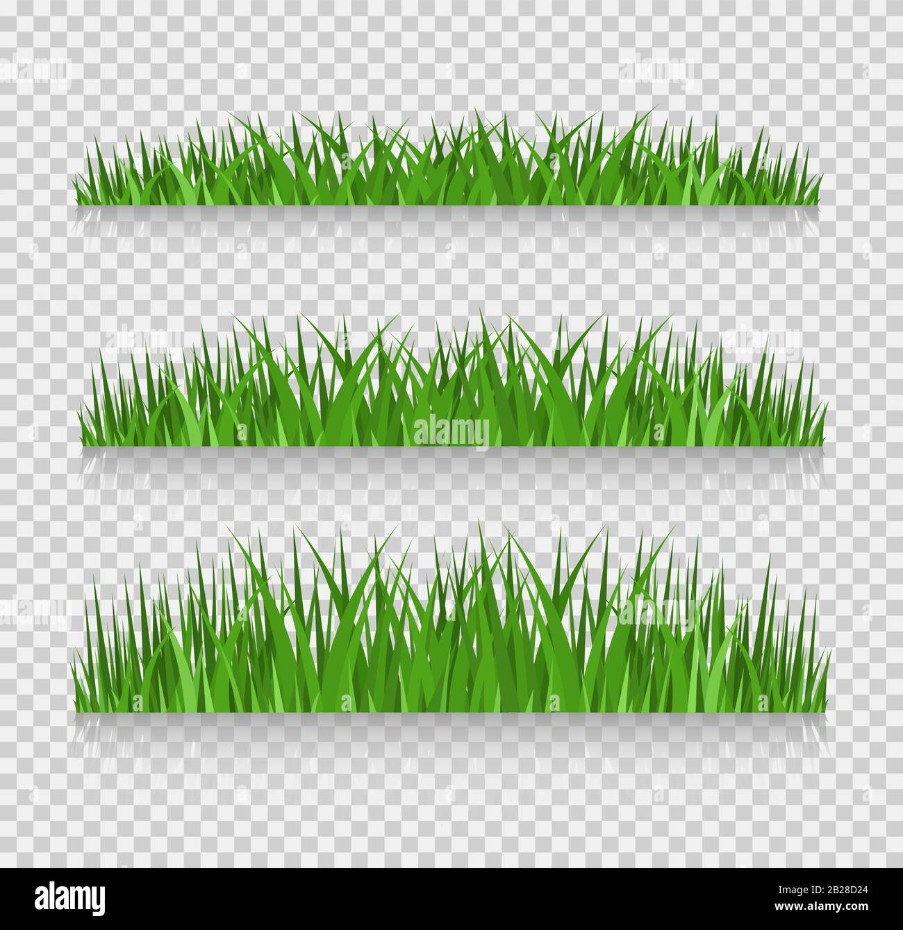 Bordes de hierba establecidos, Ilustración vectorial Ilustración del Vector