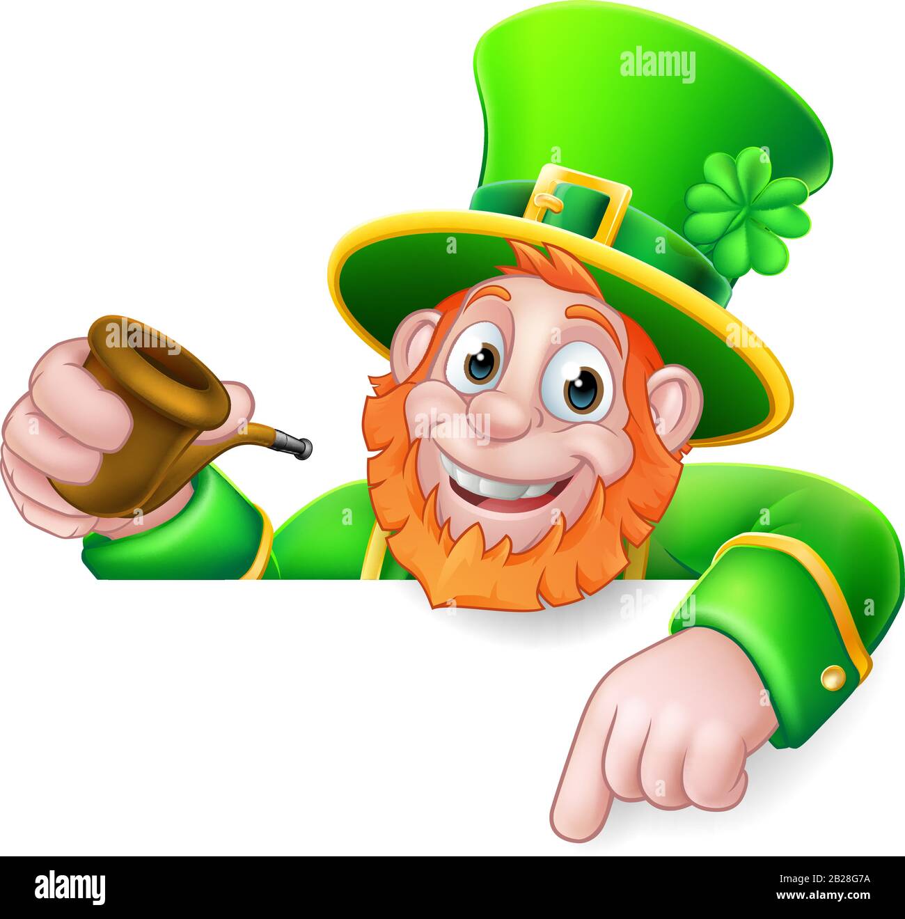 Día de San Patricio duende personaje de dibujos animados Imagen Vector de stock Alamy