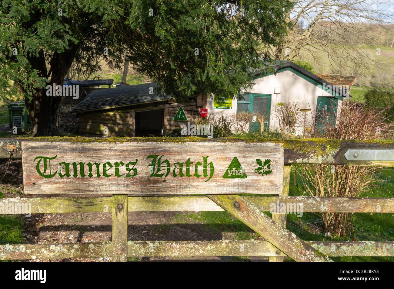 YHA Tanners Hatch, albergue juvenil en las colinas de Surrey, alojamiento en Surrey, Inglaterra, Reino Unido Foto de stock