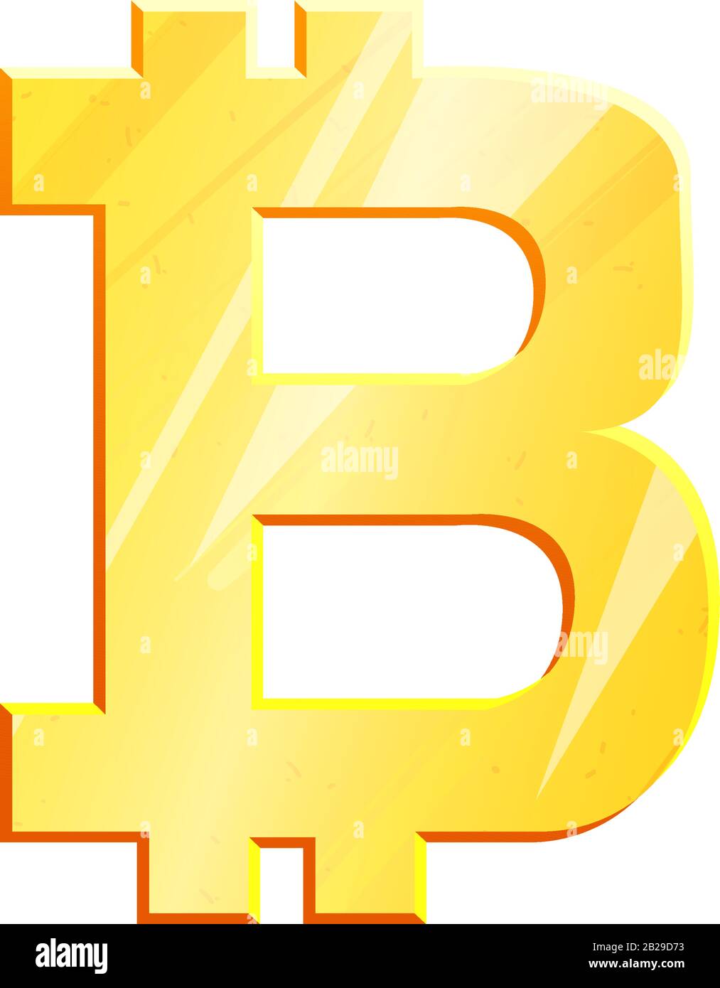 Símbolo de bitcoin dorado sobre fondo blanco. Concepto de inversión