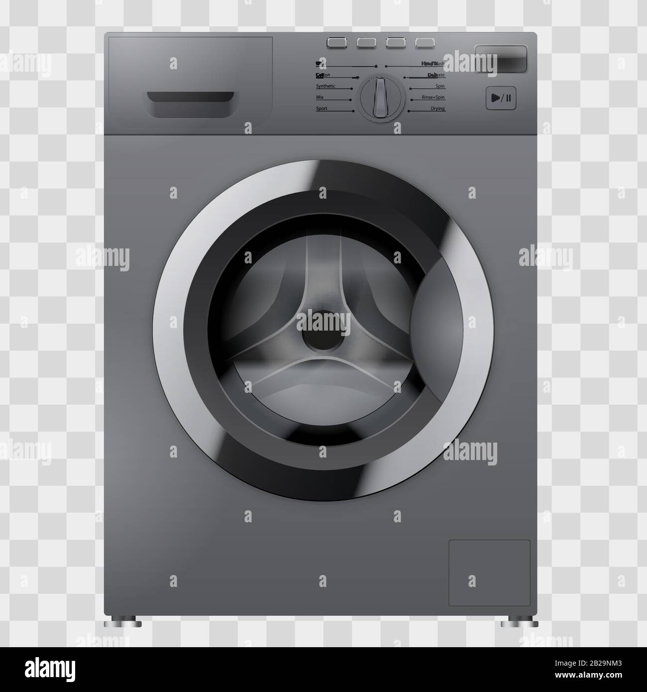 Plata moderna lavadora Ilustración del Vector