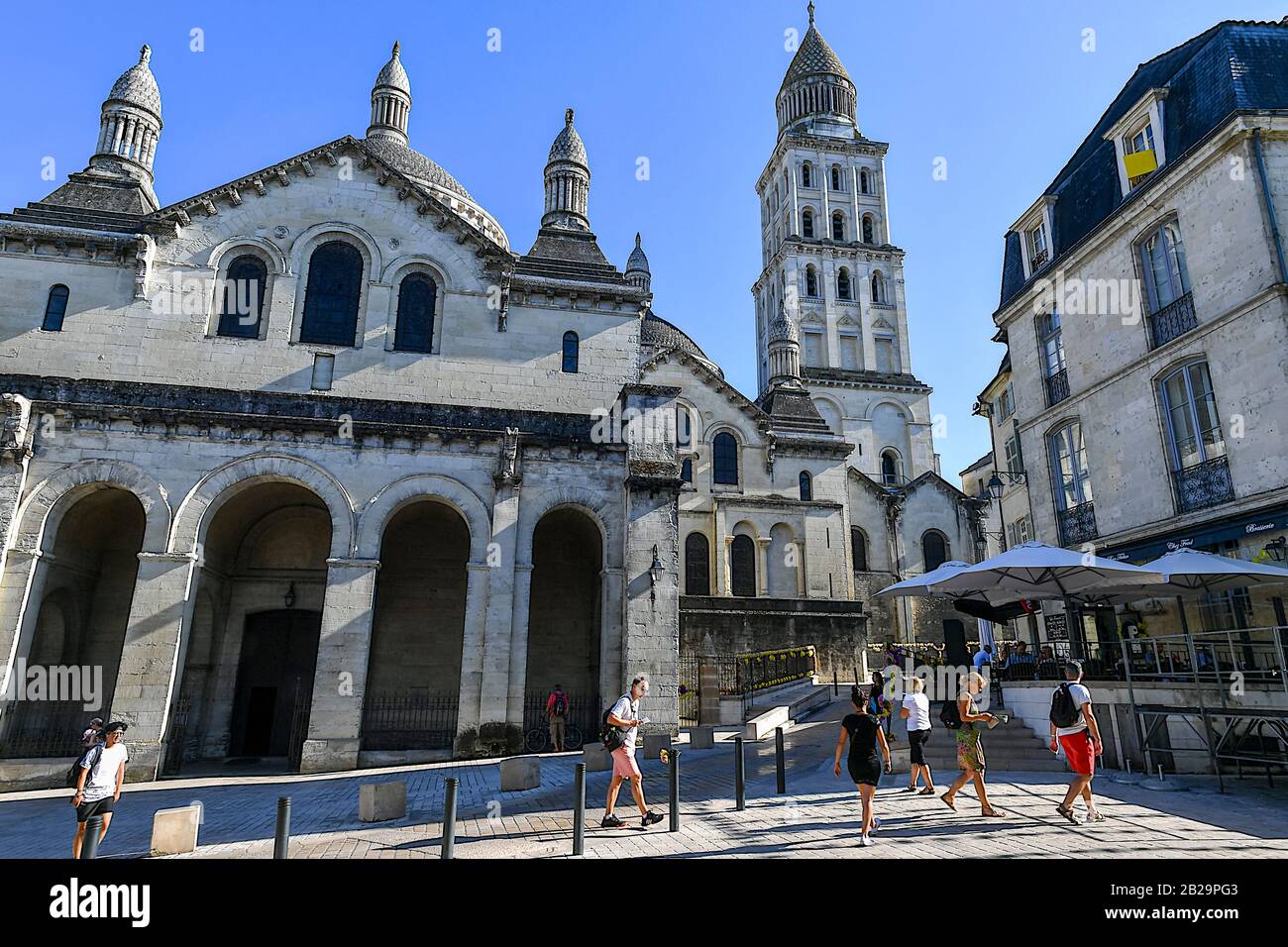 Exterior De La Catedral De Preigueux, Preigueux, Nouvelle-Aquitaine, Francia Foto de stock