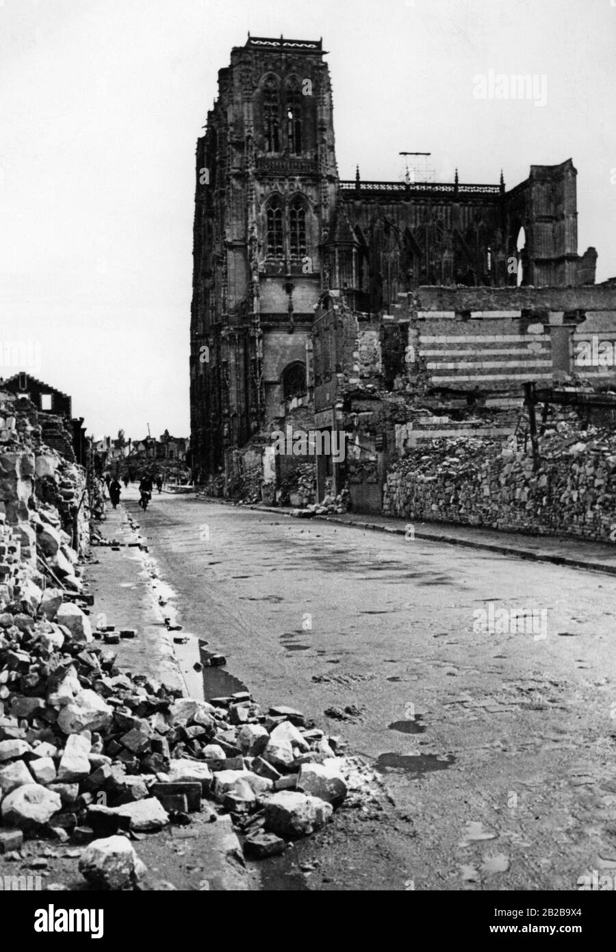 Ciudades destruidas en Francia en la Segunda Guerra Mundial. Abbeville.  Foto: Mossberg Fotografía de stock - Alamy