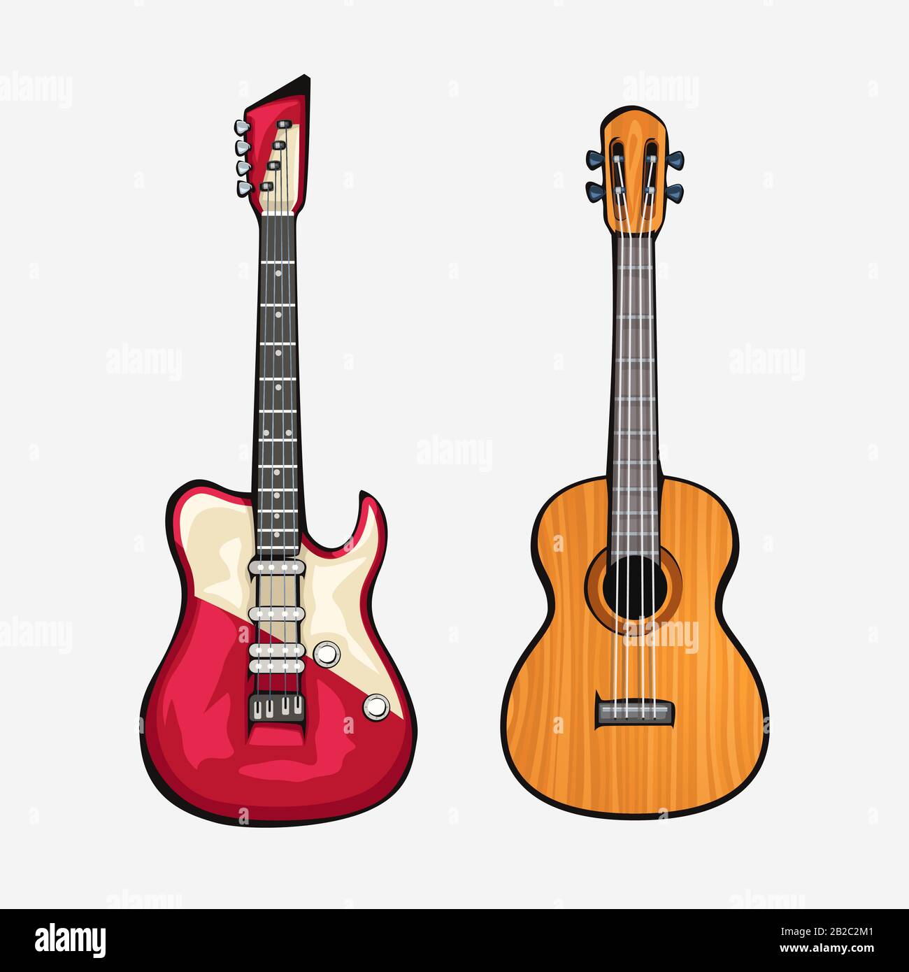Diferentes guitarras Imágenes vectoriales de stock - Alamy