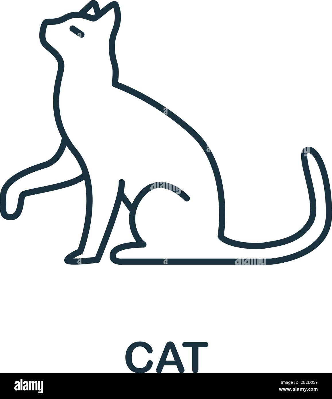 Icono de gato de la colección de animales domésticos. Elemento de línea  simple símbolo de gato para plantillas, diseño web e infografía Imagen  Vector de stock - Alamy