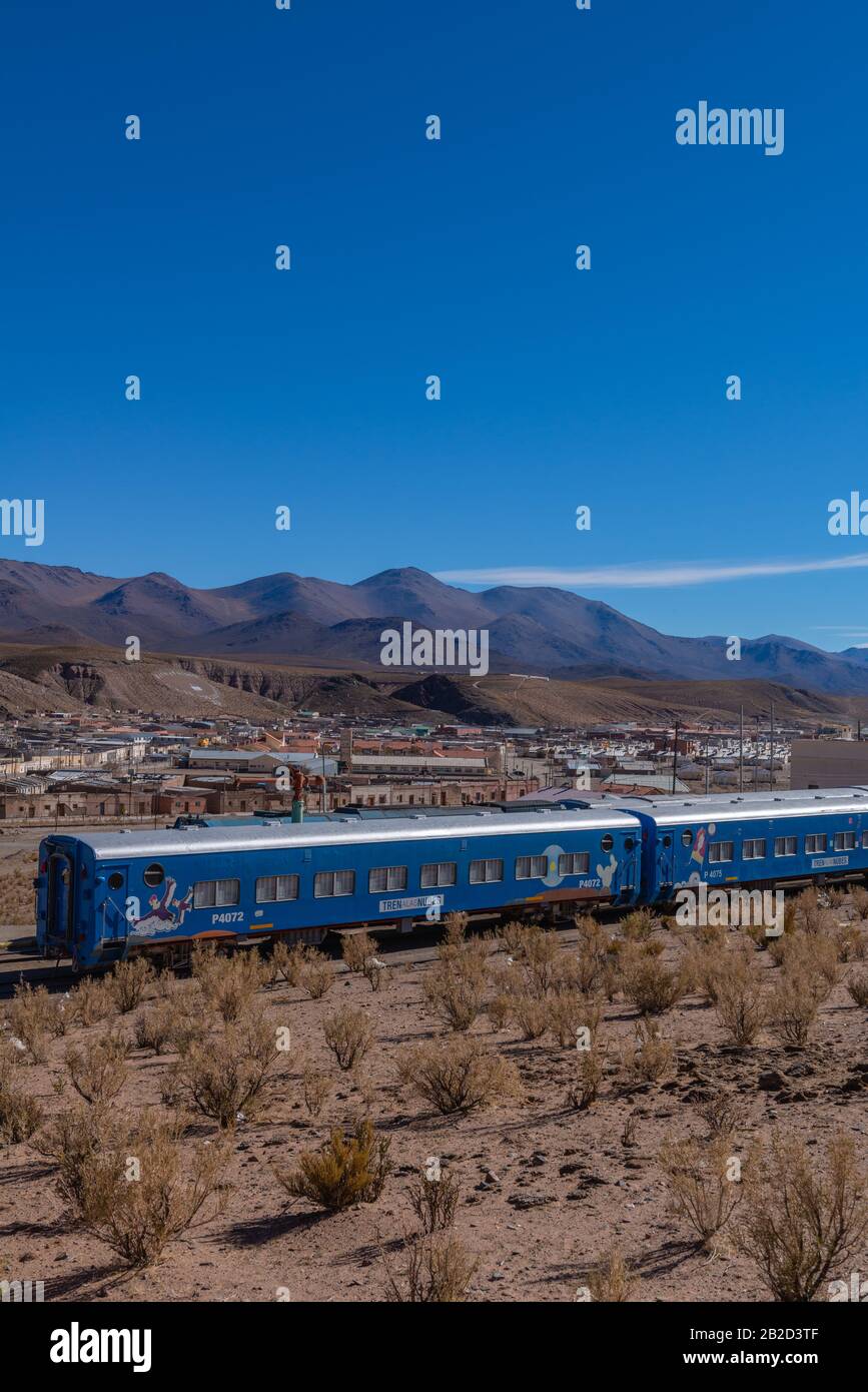 San Antonio de los Cobres, 3775m ALS, punto de partida del 'Tren a las Nubes',  Provincia de Salta, Andes, NW Argentina, América Latina Fotografía de stock  - Alamy
