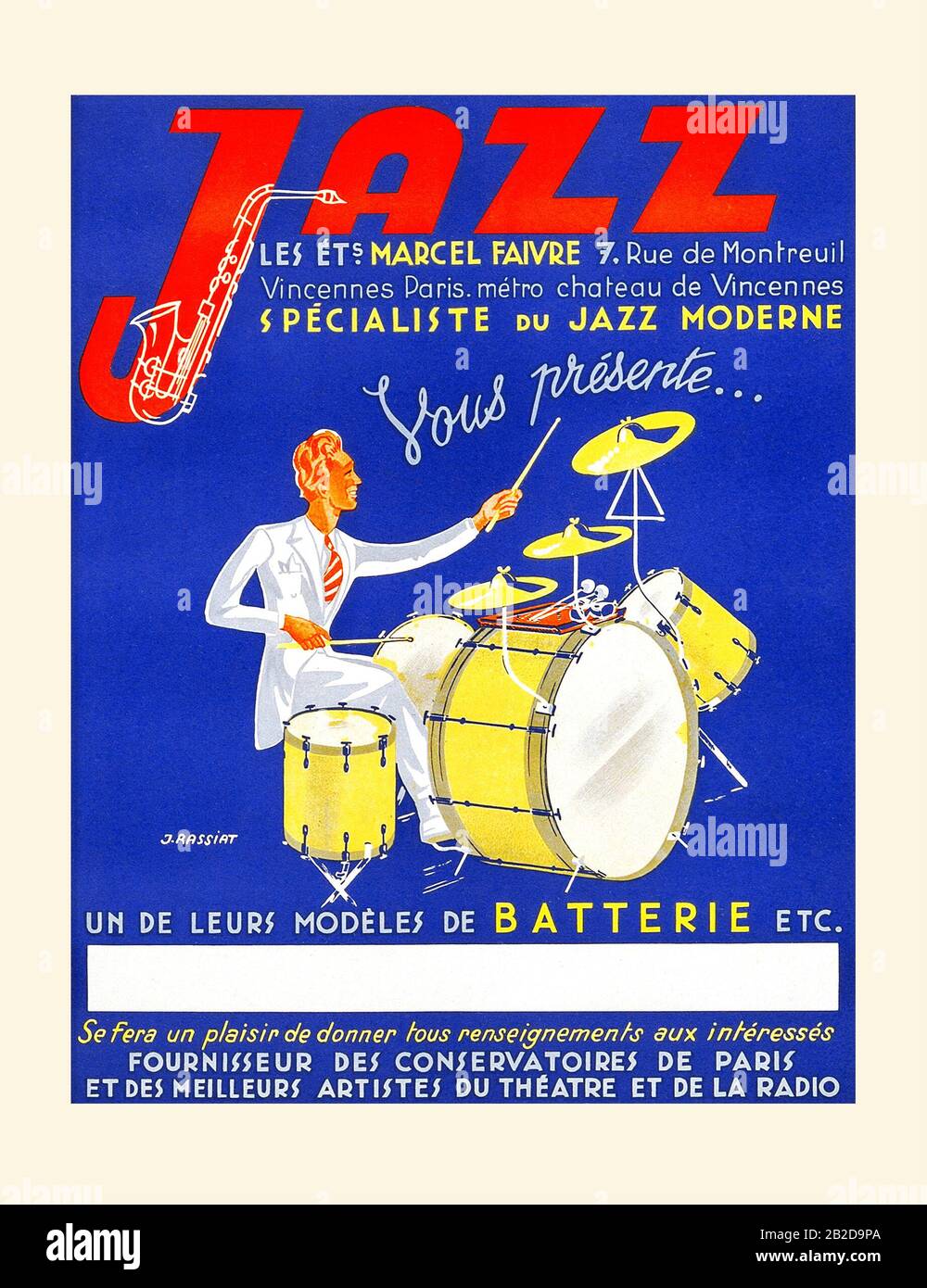 Jazz les Et.s Marcel Faivre Foto de stock