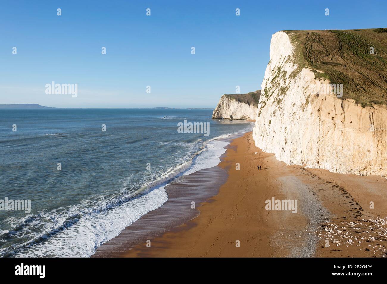 Swyre Head y Bat's Head, Dorset, Inglaterra, Reino Unido Foto de stock