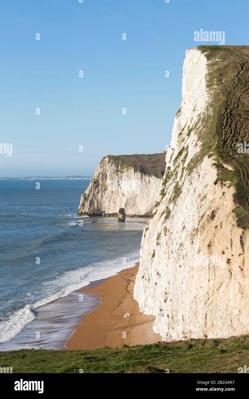 Swyre Head y Bat's Head, Dorset, Inglaterra, Reino Unido Foto de stock