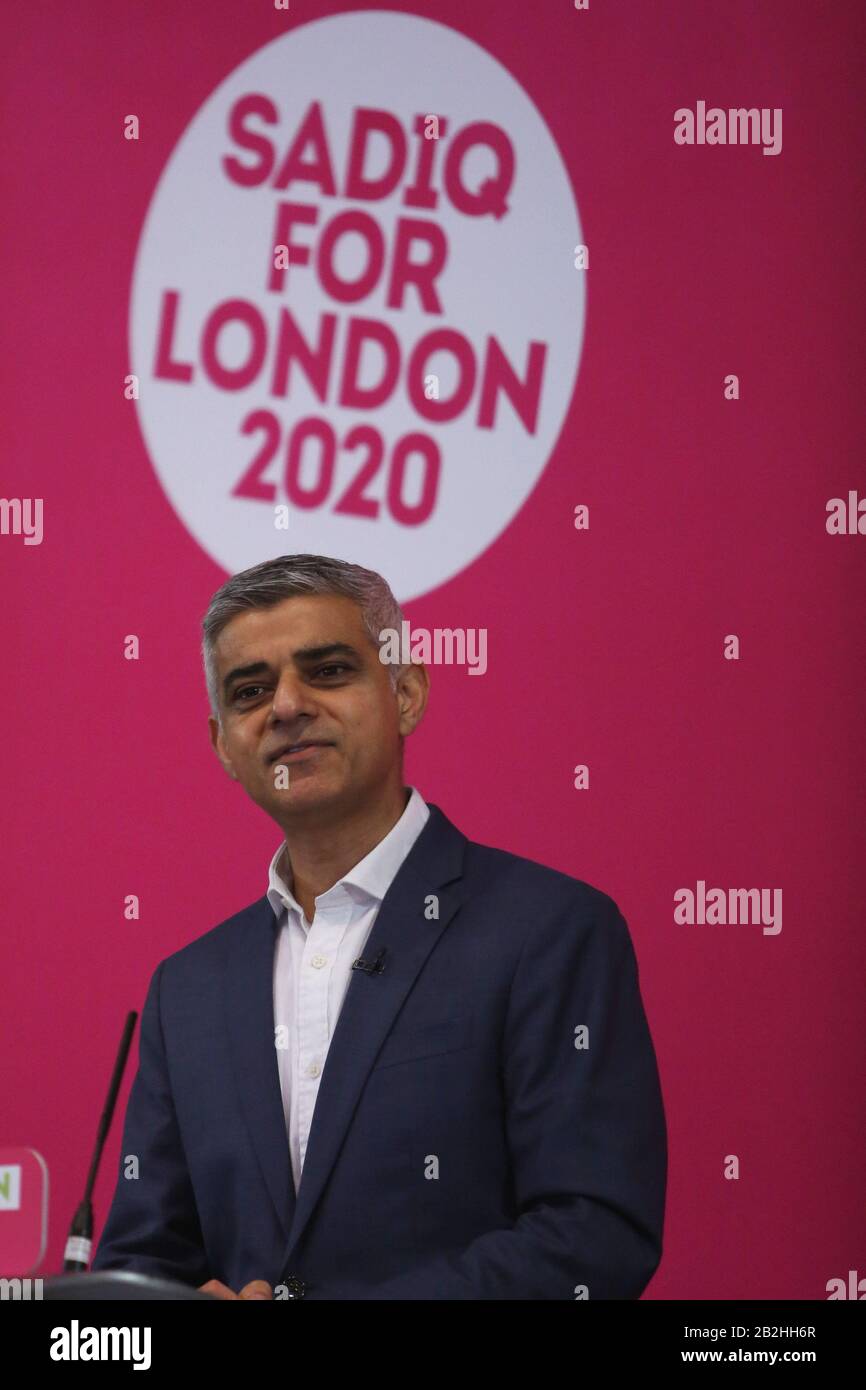 Sadiq Khan Alcalde De Londres 2020 Foto de stock