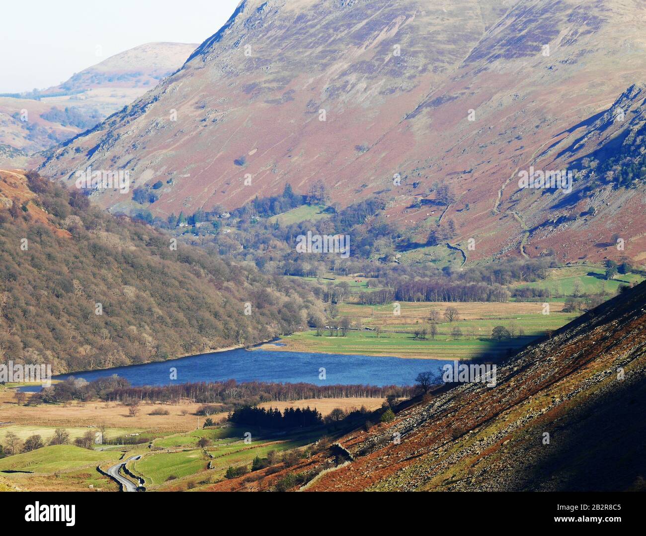 El Paso Kirkstone, Mirando Hacia Brotherswater, Lake District National Park, Cumbria, Inglaterra, Reino Unido Foto de stock