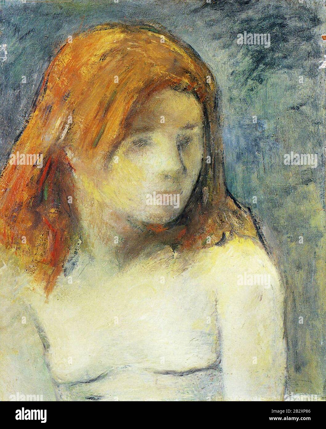 Gauguin 1884 Buste d'adolescente nue. Foto de stock
