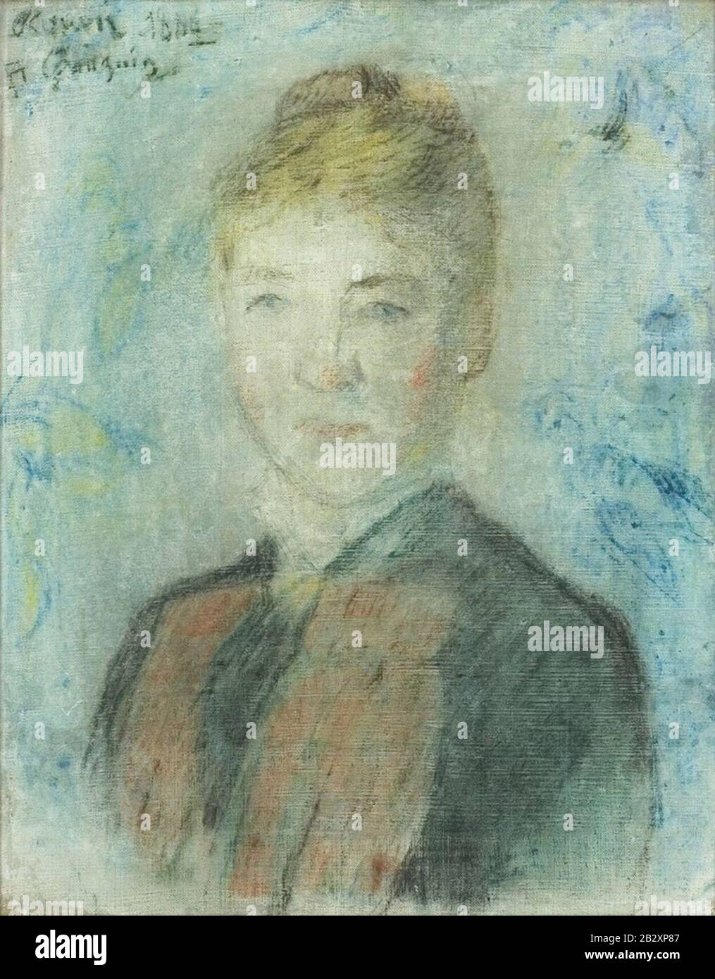 Gauguin 1884 Mlle S. Manthey. Foto de stock