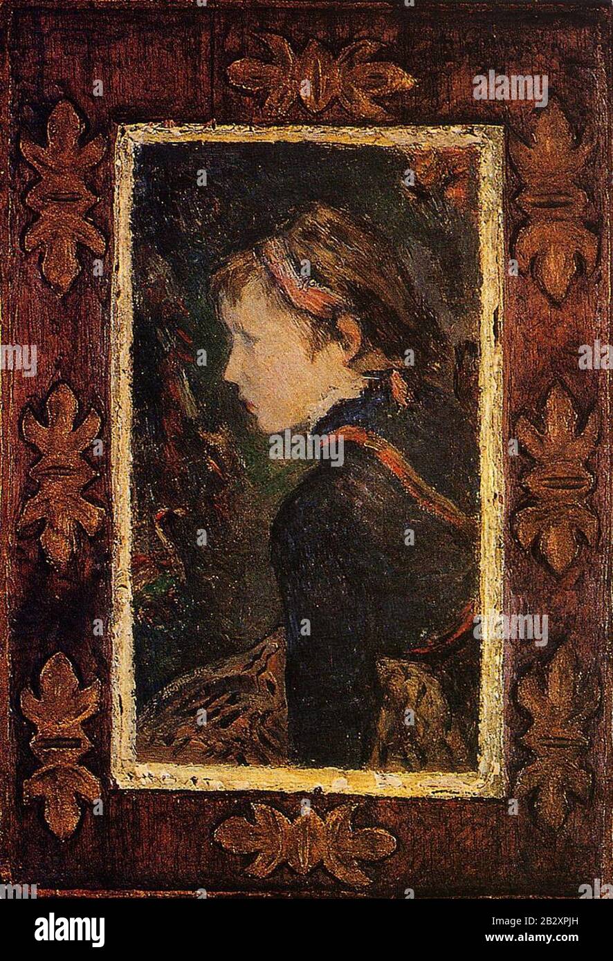 Gauguin 1884 Retrato D'Aline. Foto de stock